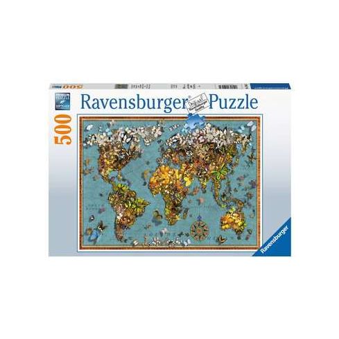 Ravensburger Puzzle 500tlg. Weltkarte Schmetterling
