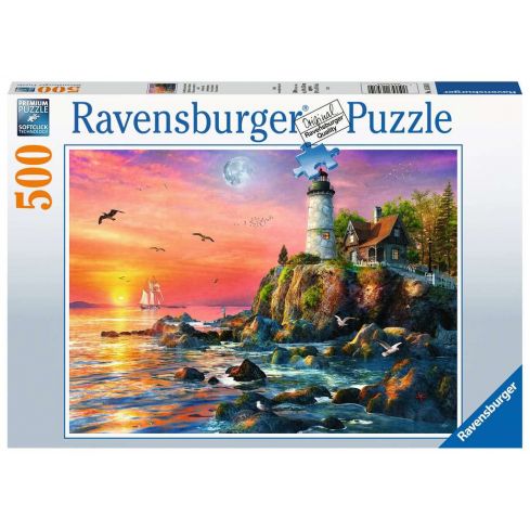 Ravensburger Puzzle 500tlg. Leuchtturm am Abend