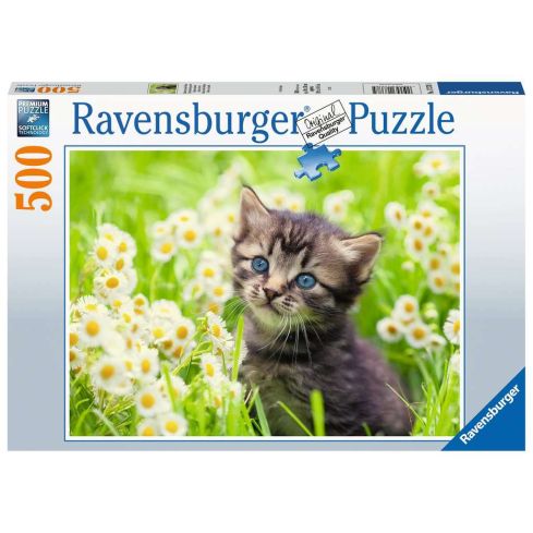 Ravensburger Puzzle 500tlg. Kätzchen in der Wiese 17378