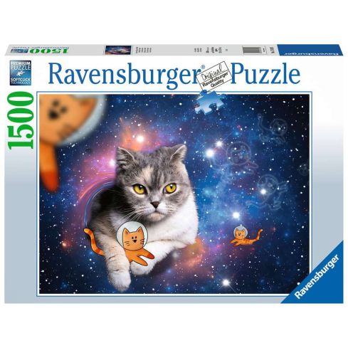 Ravensburger Puzzle 1500tlg. Katzen fliegen ins Weltall