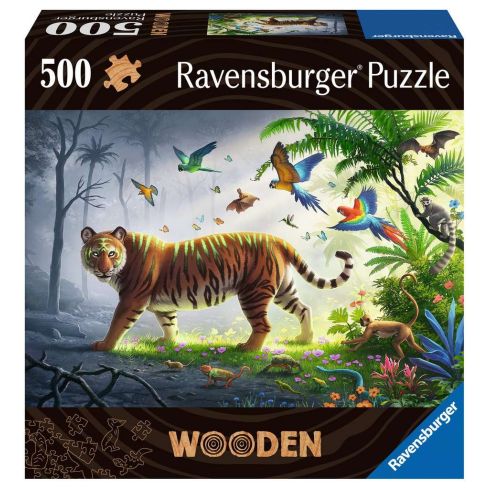 Ravensburger Puzzle 500tlg. Holz - Tiger im Dschungel