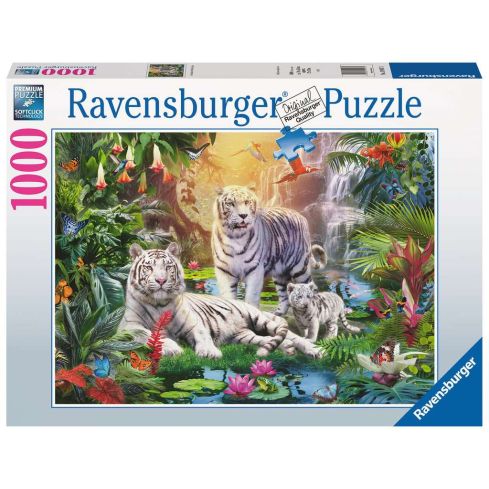 Ravensburger Puzzle 1000tlg. Die Familie der weißen Tiger