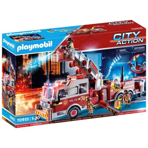 Playmobil Feuerwehr-Fahrzeug: US Tower Ladder 70935