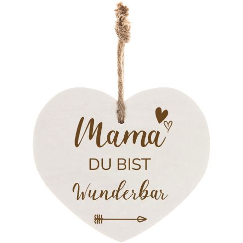 Vintage-Herz "Mama, du bist wunderbar"