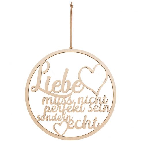 Deko-Loop "Liebe muss nicht Perfekt sein"