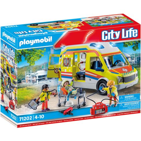 Playmobil City Life Rettungswagen mit Licht und Sound 71202