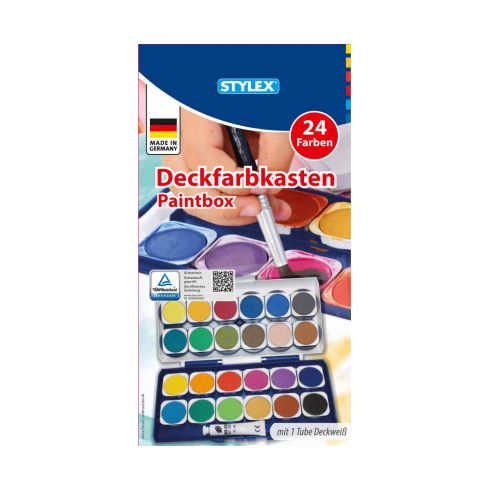 Stylex Deckfarbenkasten 24 Farben