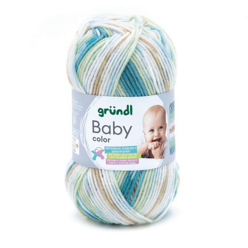 Gründl Wolle Baby Color Nr.12 mint braun aquamarin multicolor