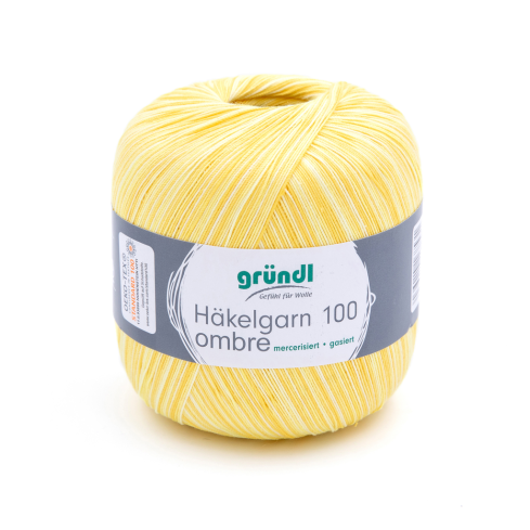 Gründl Wolle Häkelgarn 100 Ombre Nr.01 Zitrone