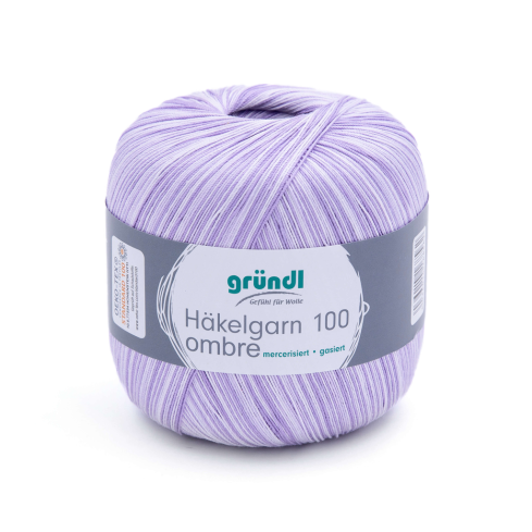 Gründl Wolle Häkelgarn 100 Ombre Nr.02 Lavendel
