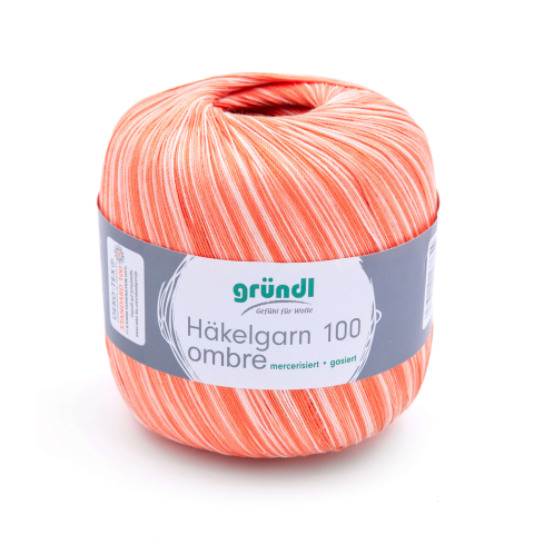 Gründl Wolle Häkelgarn 100 Ombre Nr.05 Orange