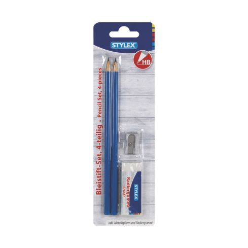 Stylex Bleistift-Set 4-teilig / farbig sortiert   