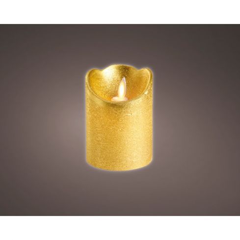 LED Wachskerze H10cm gold