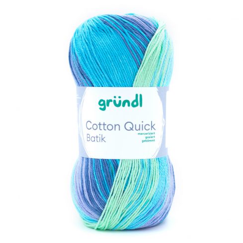 Gründl Wolle Cotton Quick Batik 100g hellblau-violett-. Nr01