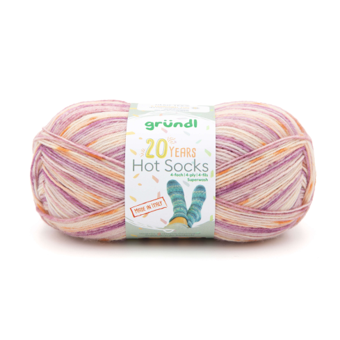 Gründl Wolle Hot Socks 20 Years 4-fach Nr.02 blush-creme
