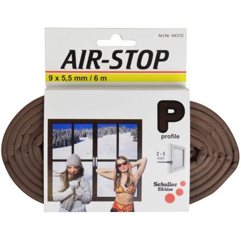 Airstop P Dichtungsband Spaltmaß: 2mm-5mm Länge: 6m braun
