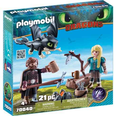 Playmobil Dragons Hicks und Astrid mit Babydrachen 70040