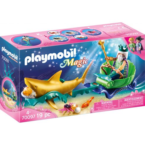 Playmobil Magic Meereskönig mit Haikutsche 70097