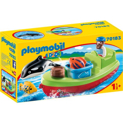 Playmobil 1.2.3 Seemann mit Fischerboot