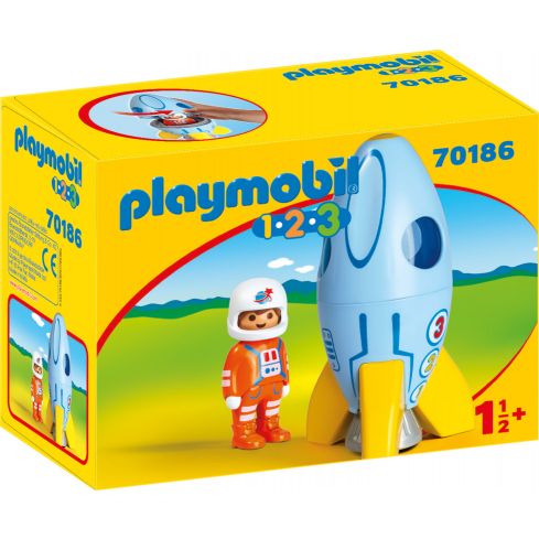 Playmobil 1.2.3 Astronaut mit Rakete