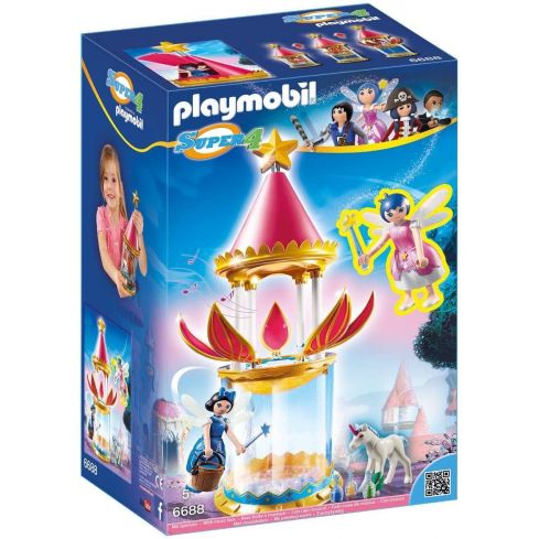Playmobil Super 4 Zauberhafter Blütenturm mit Feen-Spieluhr