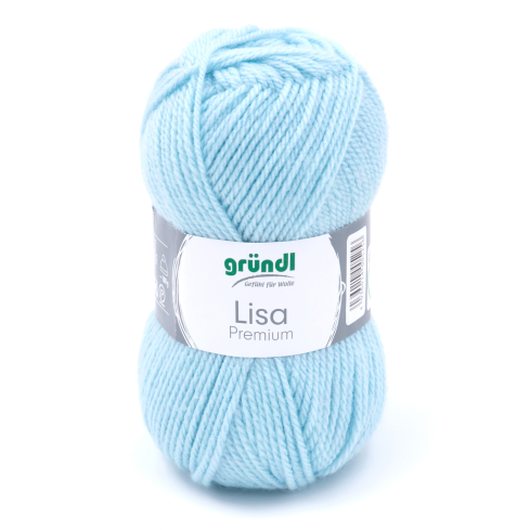 Gründl Wolle Lisa Premium Uni Nr.08 Hellblau