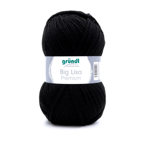 Gründl Wolle Big Lisa Premium Nr.83 Schwarz