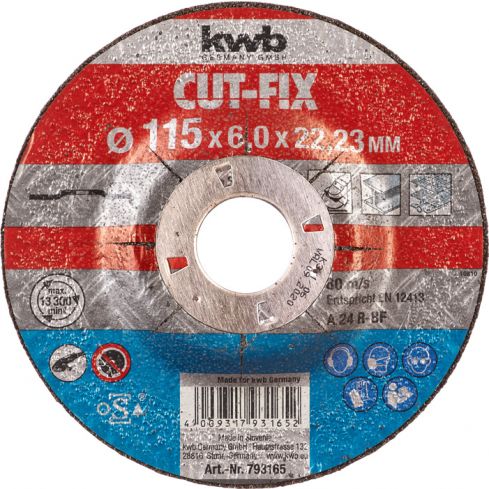 KWB Cut-Fix Schruppscheibe Metallbearbeitung ØxHöhe:115x6mm