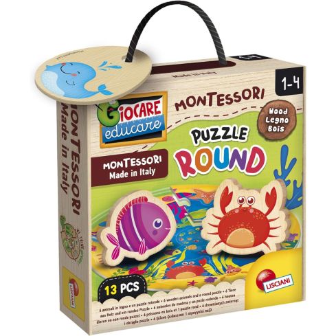 Lisciani Montessori Holz Puzzle Rund 96916
