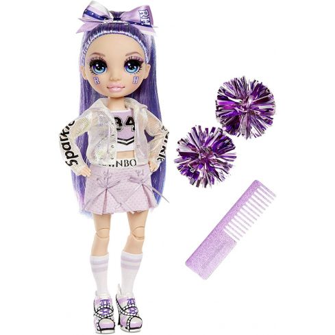 MGA Rainbow High Cheer Doll - Violet Willow Purple 572084EUC
