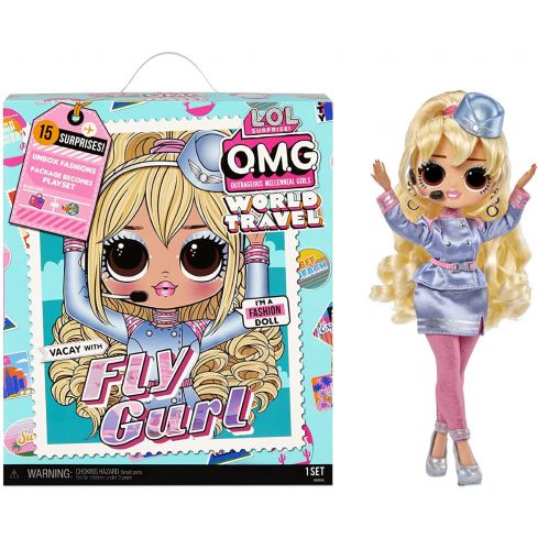 MGA L.O.L Surprise OMG Travel Doll - Fly Gurl 579168EUC