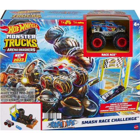 Mattel Hot Wheels Monster Trucks Rac'e Aces Tire Smash Race