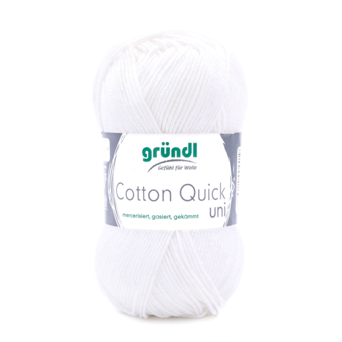 Gründl Wolle Cotton Quick Uni Nr.01 Weiss