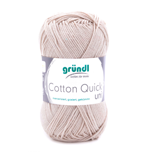 Gründl Wolle Cotton Quick Uni Nr.102 Sand