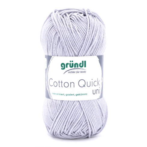 Gründl Wolle Cotton Quick Uni Nr.129 Hellgrau