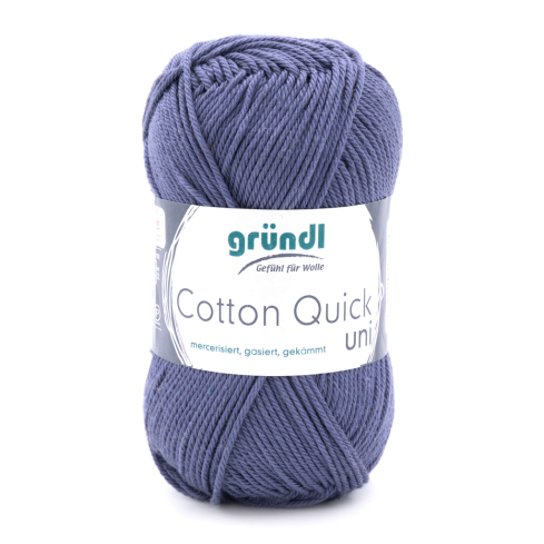 Gründl Wolle Cotton Quick Uni Nr.137 Graublau