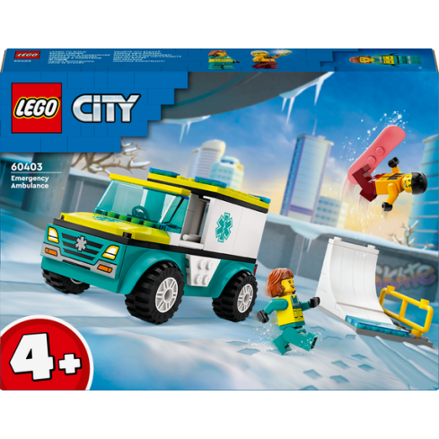 Lego City Great Vehicles Rettungswagen und Snowboarder 60403