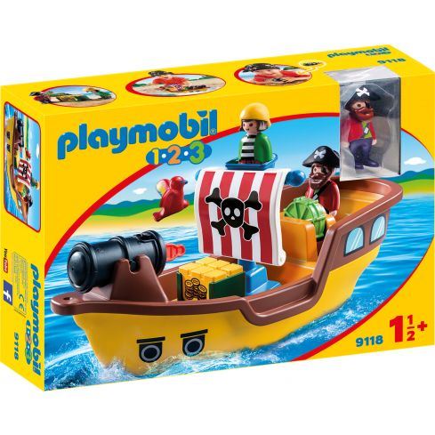 Playmobil 1.2.3 Piratenschiff 9118