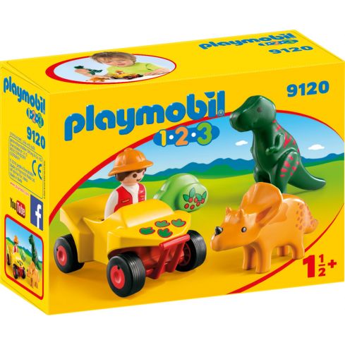 Playmobil 1.2.3 Dinoforscher mit Quad