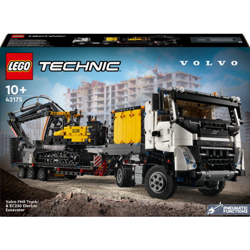 Lego Technic Volvo FMX LKW mit EC230 Electric Raubenbagger