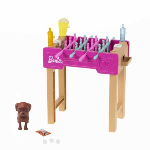 Mattel Barbie Mini Spielset mit Tier - Tischfußball GRG77