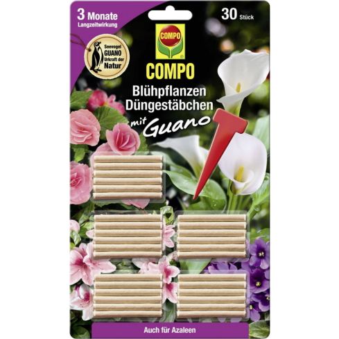 Compo Blühpflanzen Düngestäbchen mit Guano 30 Stäbchen