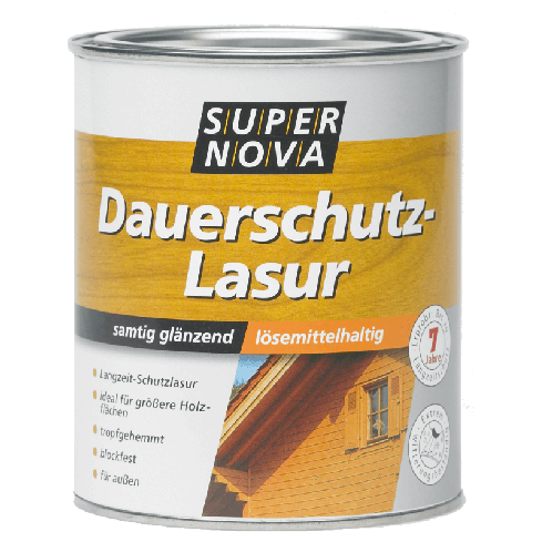 Super Nova Dauerschutz-Lasur für außen Ebenholz 2,5Liter