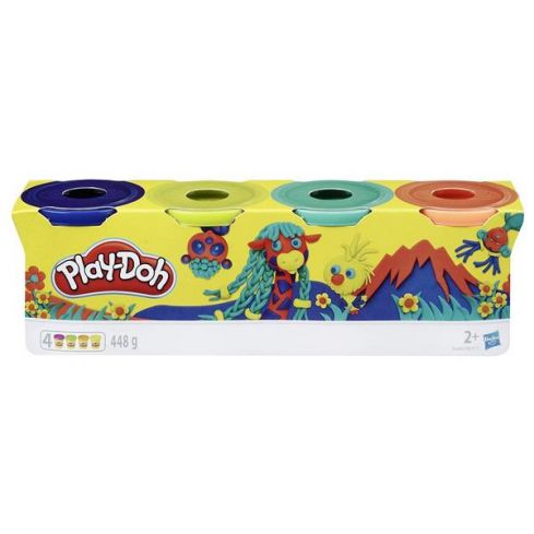 Hasbro Play-Doh 4er Pack Wild   