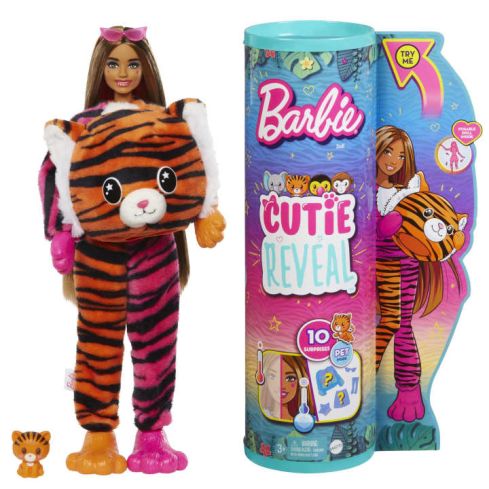 Mattel Barbie Cutie Reveal Jungle Serie - Tiger HKP99