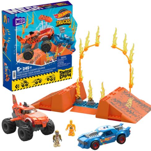 Mattel Hot Wheels Mega Monster Truck Tiger Shark Crash HKF88