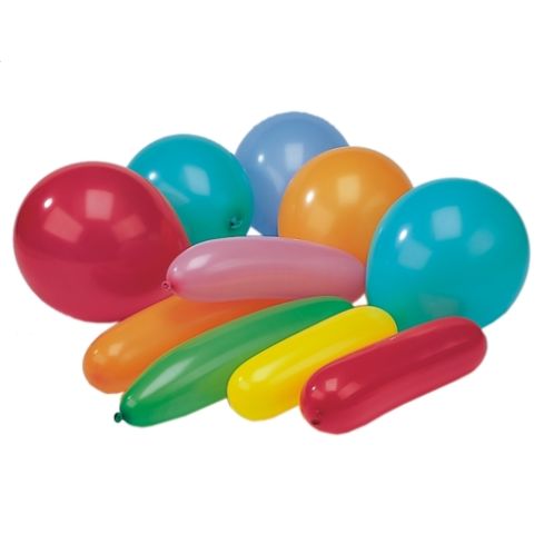 Papstar Luftballons farbig sort. "verschiedene Formen" 18651