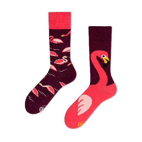 Many Mornings Regular Socks "Pink Flamingo" 43-46