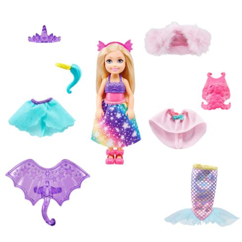 Mattel Barbie Dreamtopia Chelsea 3-in-1 Fantasie Puppe