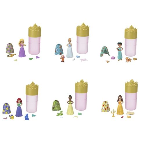Mattel Disney Princess Small Dolls Royal Color Reveal Sort.